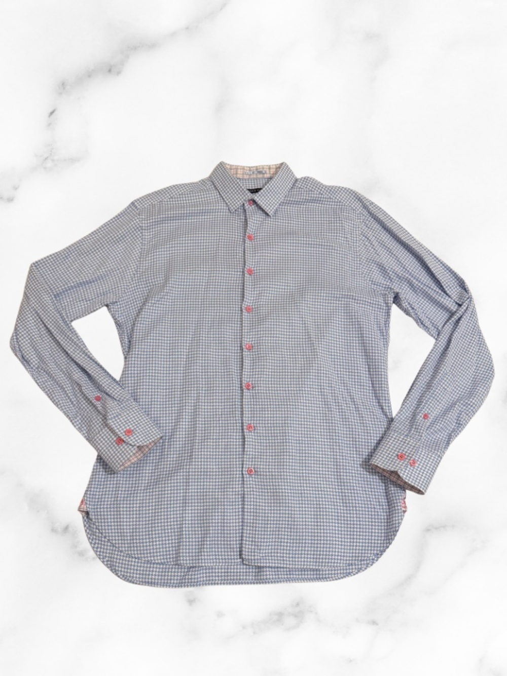 Mens Hammer Made Limited Edition Blue & White Dress Shirt
